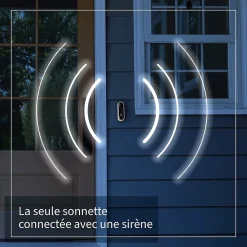 Arlo Sonnette vidéo sans fil connectée noire