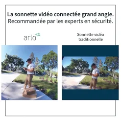 Arlo Sonnette vidéo sans fil connectée noire