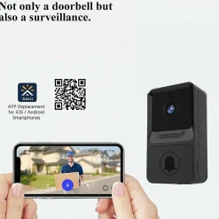 Deko Sonnette vidéo sans fil haute résolution 1080P