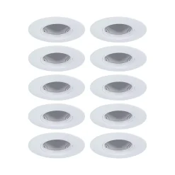Paulmann Boîte De Dérivation-Spot encastré Kit de 10 fixe rond 90mm GU10 max. 10x10W 230V gradable Blanc