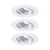 Paulmann Boîte De Dérivation-Spot encastré Kit de 3 orientable rond 90mm 30 GU10 max. 3x10W 230V gradable Blanc