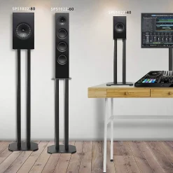 Duronic SPS1022-60 Pieds enceintes 60 cm lestables avec du sable Cônes anti vibrations Set de 2 pour hifi stéréo home cinema