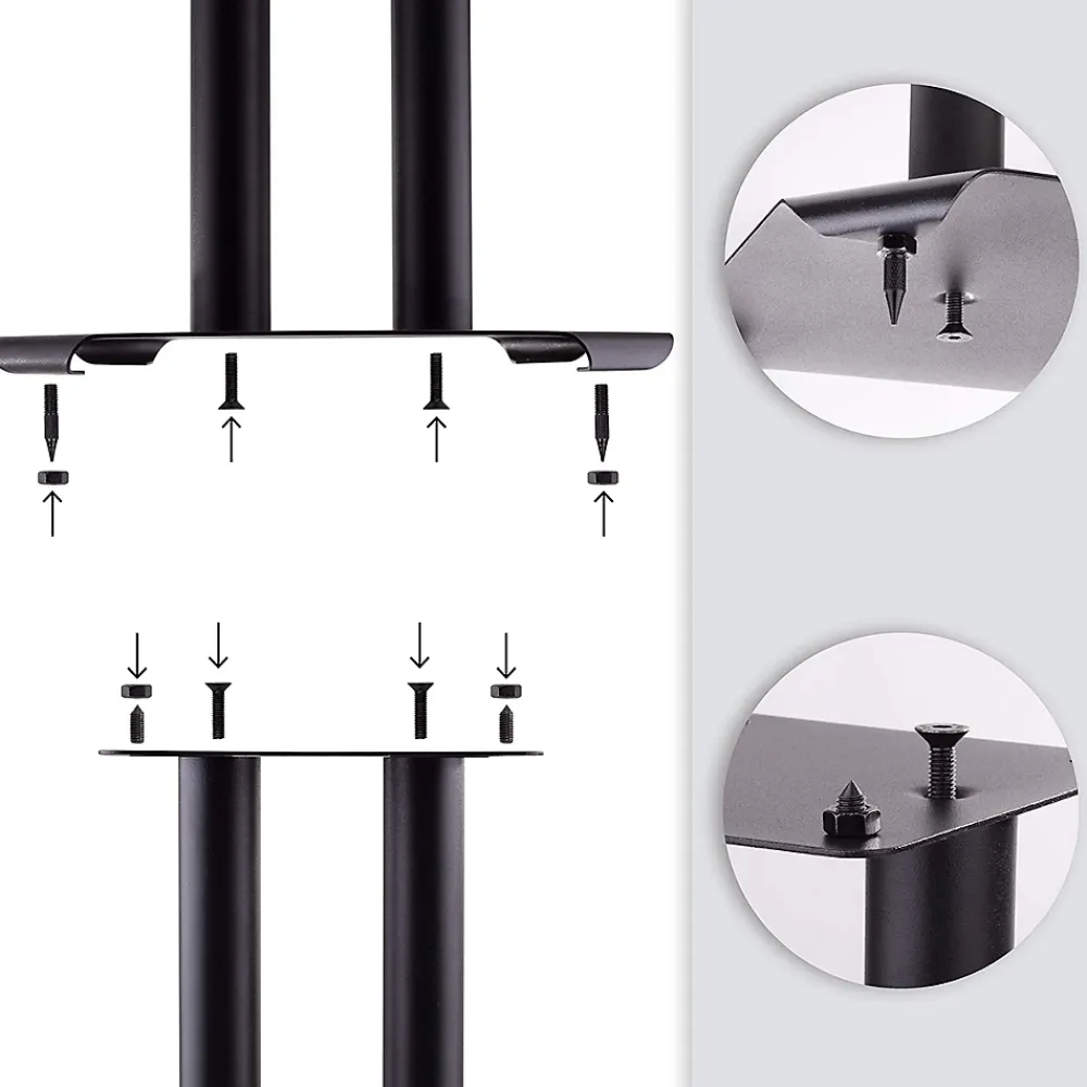 Duronic SPS1022-60 Pieds enceintes 60 cm lestables avec du sable Cônes anti vibrations Set de 2 pour hifi stéréo home cinema
