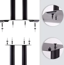 Duronic Support Tv-SPS1022-40 Pieds enceintes 40 cm lestables avec du sable Cônes anti vibrations Set de 2 pour hifi stéréo home cinema