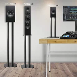 Duronic Support Tv-SPS1022-40 Pieds enceintes 40 cm lestables avec du sable Cônes anti vibrations Set de 2 pour hifi stéréo home cinema