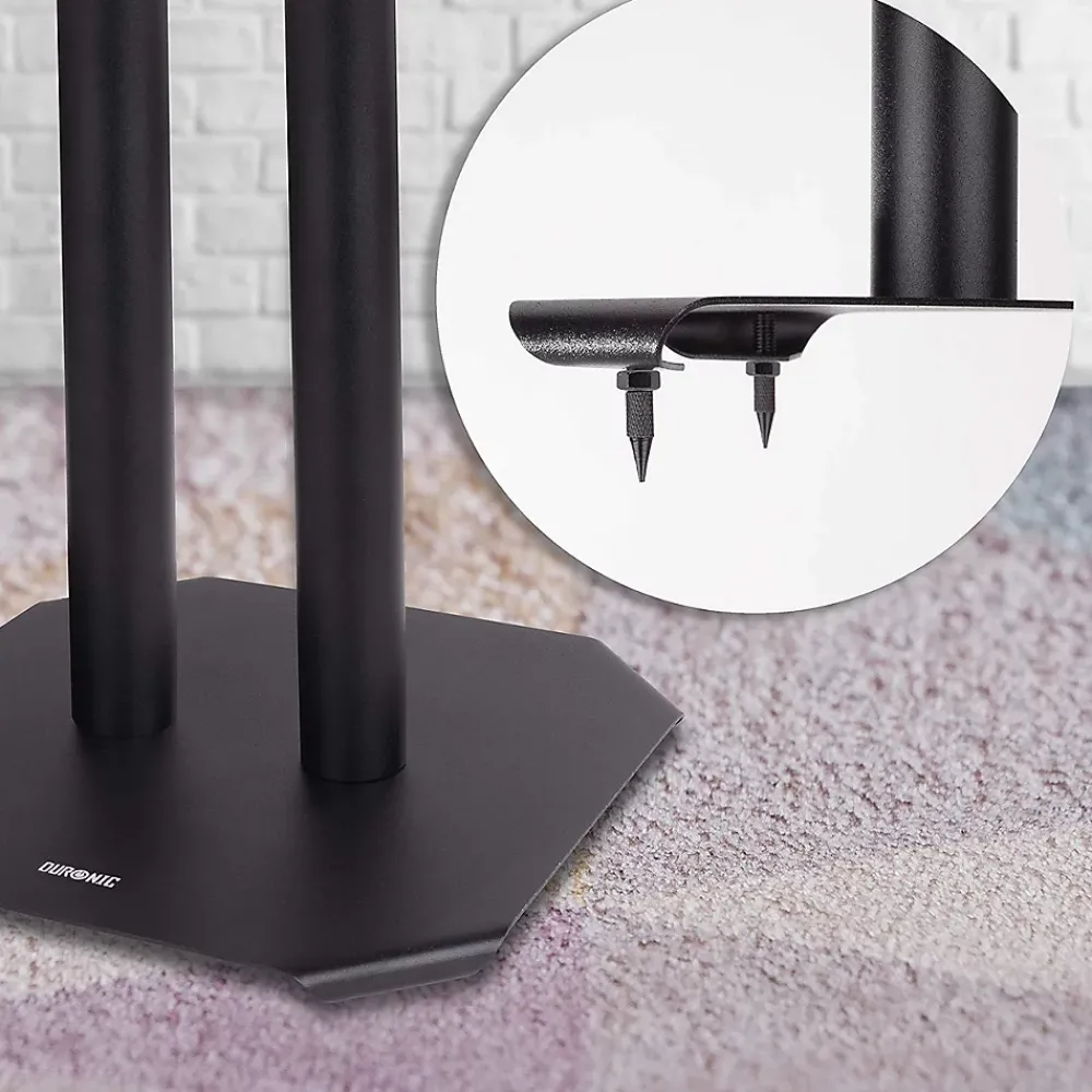 Duronic SPS1022-80 Pieds enceintes 80 cm lestables avec du sable Cônes anti vibrations Set de 2 pour hifi stéréo home cinema