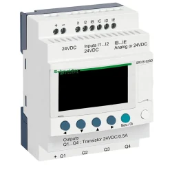 Schneider Electric Sr3b102bd Schneider - Automate Zelio Logic - Relais Intelligent 10 E/s Extensibles - 24vcc - Horloge + Afficheur