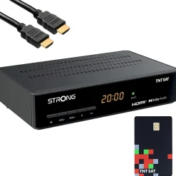 Strong SRT 7410 Décodeur Satellite TNTSAT Astra + Carte TNTSAT + Câble HDMI Offert