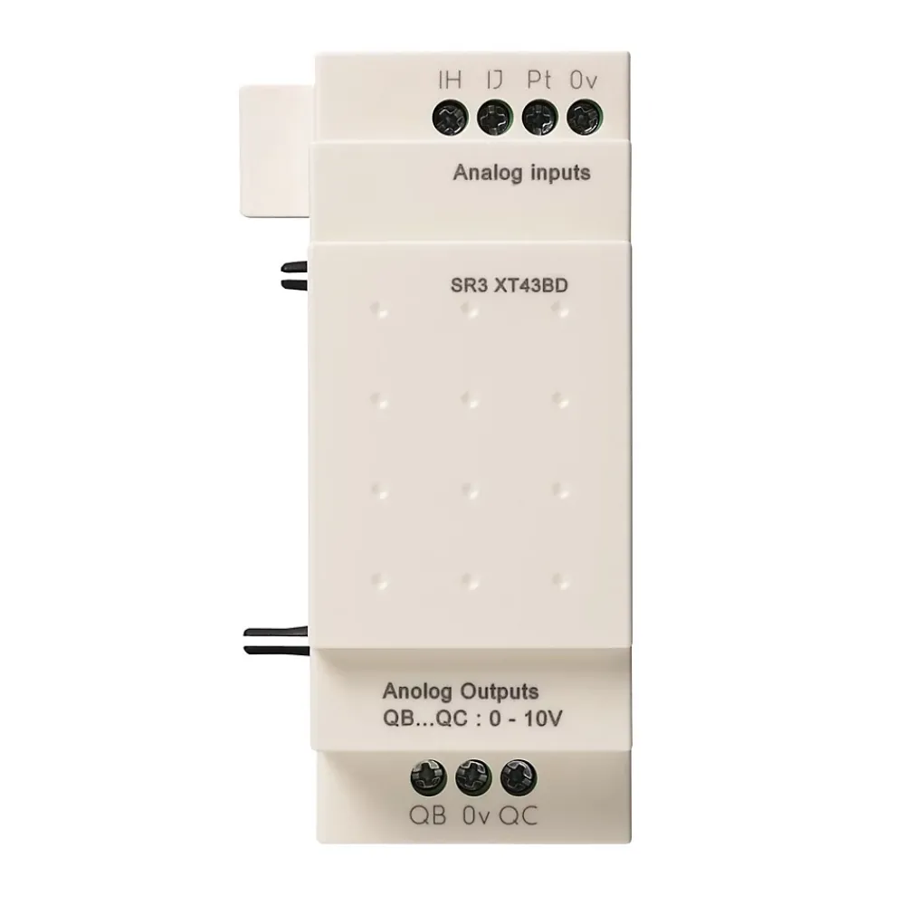 Schneider Electric Sr3xt43bd Schneider - Automate Zelio Logic - Module D'extension E/s Analogique - 4 E/s - 24vcc