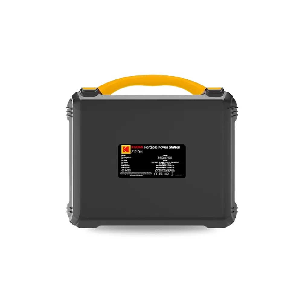 Kodak Station Électrique Portable S1210 - Batterie LiFePO4 1102Wh - Recharge Rapide - Générateur Solaire Puissant et Compact