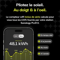 Sunology PLAY2, Kit 2 panneaux solaires complet 920W bifacial, 2 Stations solaire livrées assemblées, Installation sol ou mur