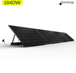 Sunology Panneau Solaire Plug And Play-PLAY2, Kit 4 panneaux solaires complet 1840W bifacial, 4 Stations solaire livrées assemblées, Installation sol ou mur