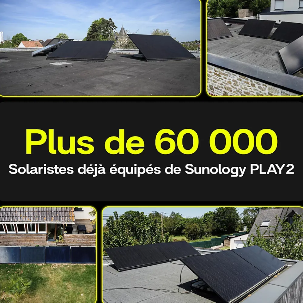 Sunology PLAY2, Kit 3 panneaux solaires complet 1380W bifacial, 3 Stations solaire livrées assemblées, installation sol ou mur