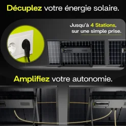 Sunology Panneau Solaire Plug And Play-PLAY Max, Panneau solaire 450W bifacial avec batterie hybride & modulaire 700Wh, Station solaire livrée assemblée