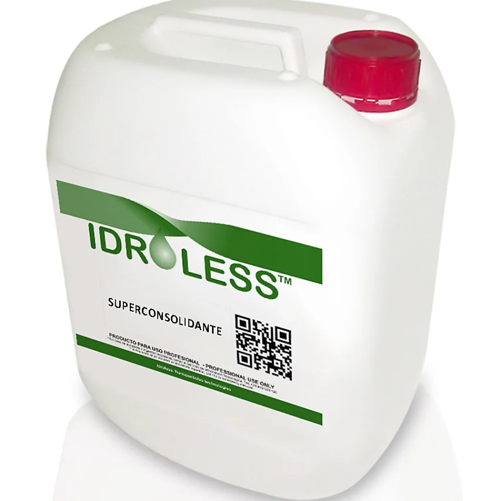 Idroless Etanchéité Du Mur Intérieur-Superconsolidant pour murs humides (5 l) - Restaure la dureté d'origine de la surface et prévient la désintégration sans