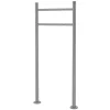 Ml-Design Boîte Aux Lettres 1 Porte-Support de boîte aux lettres acier inoxydable argent support modern 55x120x9 cm