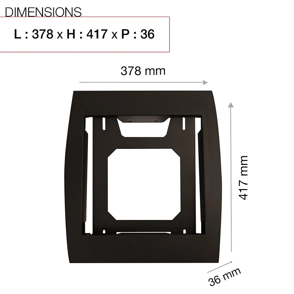 Renz Support grillage rigide & palissade Noir mat sablé RAL 9005MS