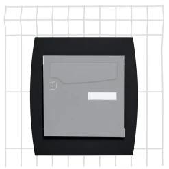 Renz Support grillage rigide & palissade Noir mat sablé RAL 9005MS