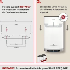 Ariston Chauffe-Eau Ariston-Support mural de fixation Instafix pour chauffe-eau -