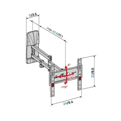 Meliconi Support Tv-SUPPORT MURAL GSDR200-PLUSFB