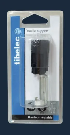 Tibelec Supports bougies E14 2A 250V 60W femelle pas 10x1 H.65mm