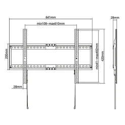 Stella Support Tv-Support TV fixe - SLIM - Stell - SHO 5210