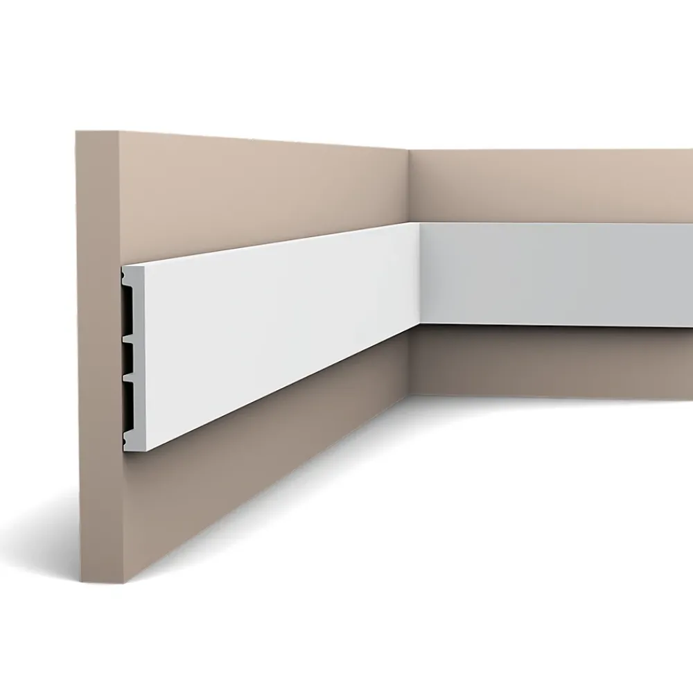 Orac Decor SX163 Plinthe - 10x1,3x200cm (h x p x L) - plinthe décorative polymère Pack 2 pièces , A peindre