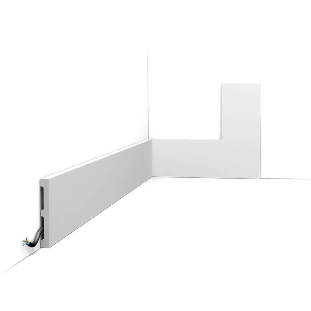 Orac Decor SX163 Plinthe - 10x1,3x200cm (h x p x L) - plinthe décorative polymère Pack 2 pièces , A peindre