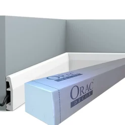 Orac Decor Moulure, Goulotte Et Plinthe-SX125 Plinthe - 7x1,5x200cm (h x p x L) - plinthe décorative polymère Pack 2 pièces