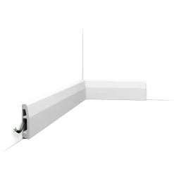 Orac Decor Moulure, Goulotte Et Plinthe-SX125 Plinthe - 7x1,5x200cm (h x p x L) - plinthe décorative polymère Pack 2 pièces