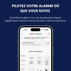 Daewoo Alarme Sans Fil-Système d'alarme connecté Sans Abonnement Vigilia Wifi - 1 caméra + 6 accessoires - Batterie et sirène intégrées