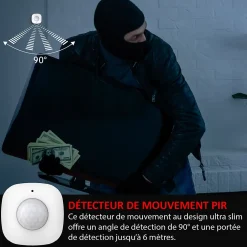 Kyf Alarme Sans Fil-Système d'alarme 868Mhz Wifi, sirène extérieure solaire ,caméra IP