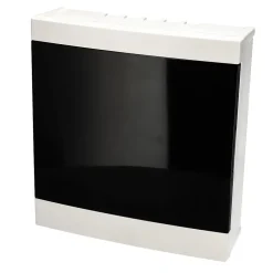 Edo Tableau électrique apparent 24 modules 2x12 blanc fumé IP44 avec rail DIN 777848