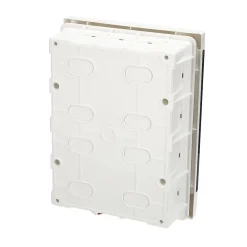 Edo Tableau Électrique Nu-Tableau électrique encastré 16 modules 2x8 blanc fumé IP44 avec rail DIN 777845