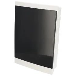 Edo Tableau électrique encastré 36 modules 3x12 blanc fumé IP44 avec rail DIN 777849