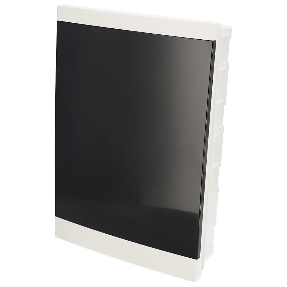 Edo Tableau électrique encastré 36 modules 3x12 blanc fumé IP44 avec rail DIN 777849