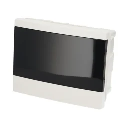 Edo Tableau Électrique Nu-Tableau électrique encastré 8 modules blanc fumé IP44 avec rail DIN 777841