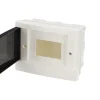 Edo Tableau Électrique Nu-Tableau électrique encastré 6 modules blanc fumé IP44 avec rail DIN 777839