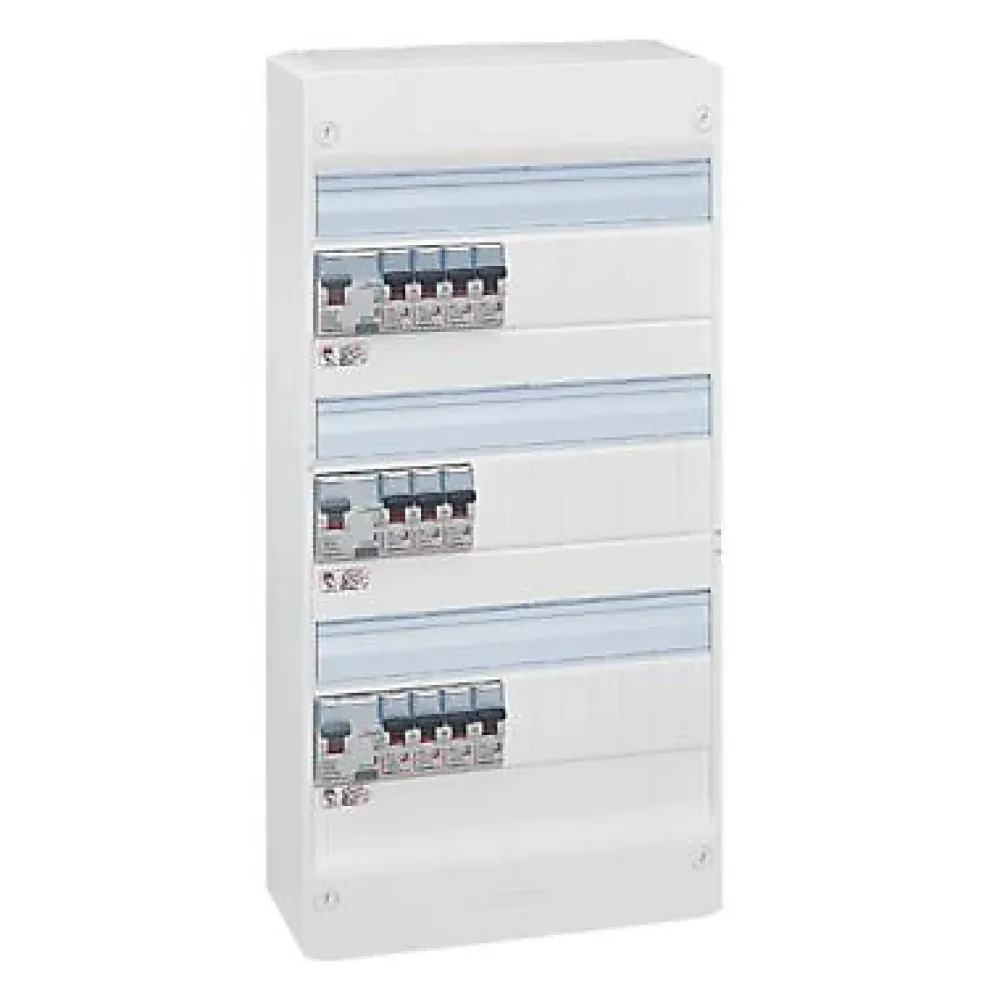 Legrand Tableau Électrique Pré-Équipé-Tableau électrique pré-équipé et pré-câblé 3 rangées - 39 modules (14 inclus)