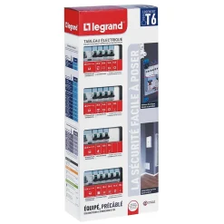 Legrand Tableau électrique pré-équipé et pré-câblé 4 rangées - 52 modules (20 inclus)