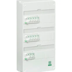 Schneider Electric Tableau électrique pré-équipé et pré-câblé T3 au T5 - 3 rangées - 39 modules Resi9 XE