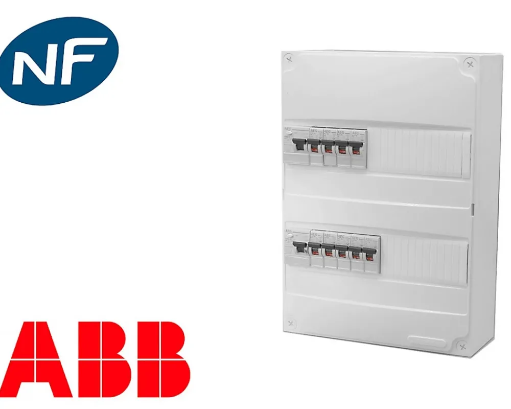 ABB Tableau électrique pré équipé saillie 2 rangées à vis