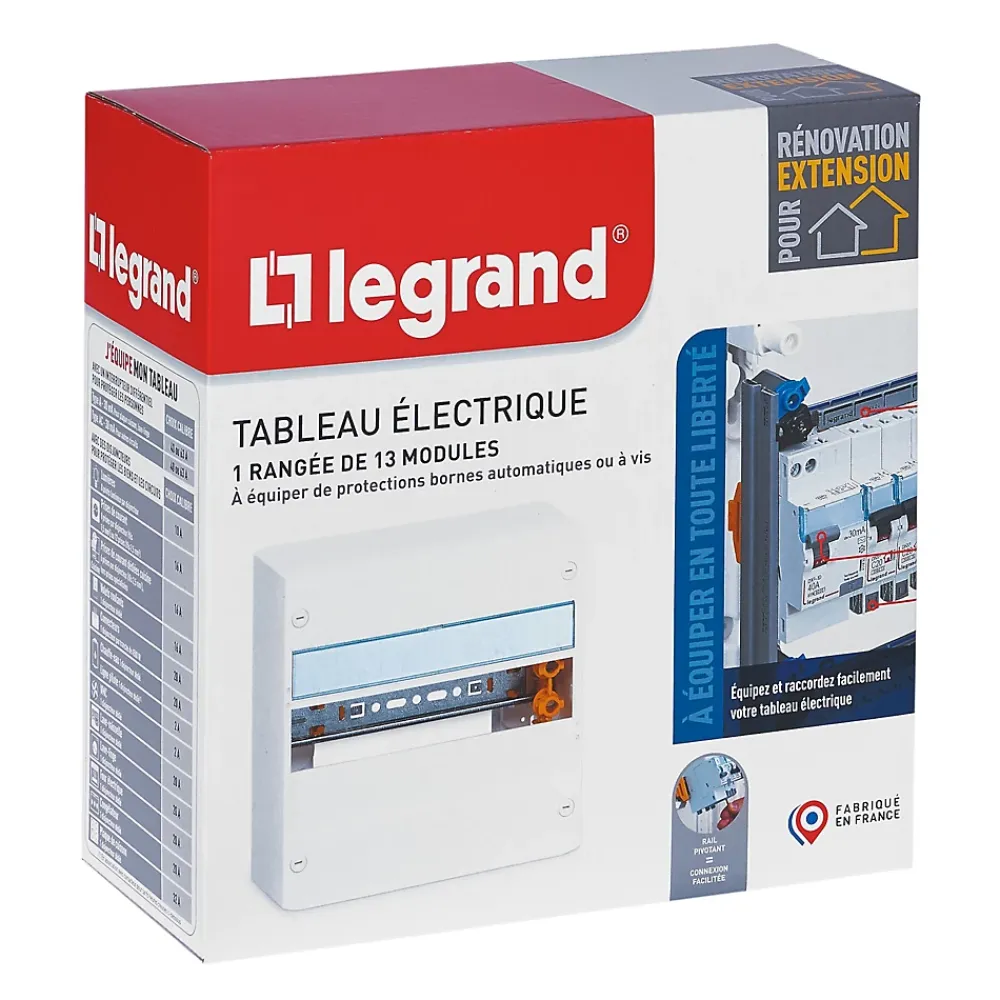 Legrand Tableau électrique à équiper 1 rangée - 13 modules