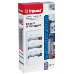 Legrand Tableau Électrique Nu-Tableau électrique à équiper 3 rangées - 39 modules