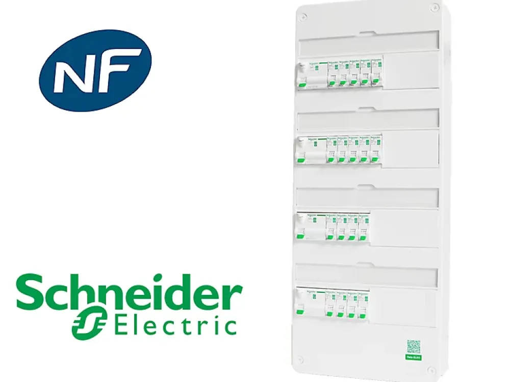 Schneider Electric Tableau précâblé 18 disj + 4 ID Schneider Resi9 XP à vis