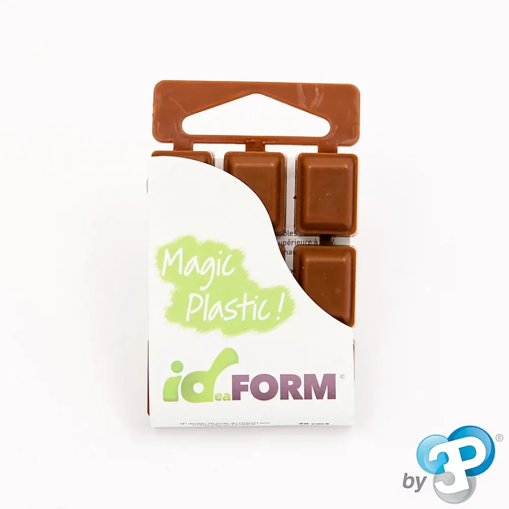 Ruban Adhésif-Tablette plastique thermoformable 20 cm3 Marron