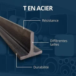 Comment Fer Té acier 25x25 ep 3.5 mm, Longueur : 1 metre -