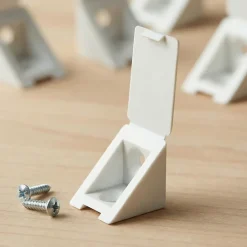 Diall Equerre De Fixation-12 tak'ecker plastique blanc 25 x 25 mm