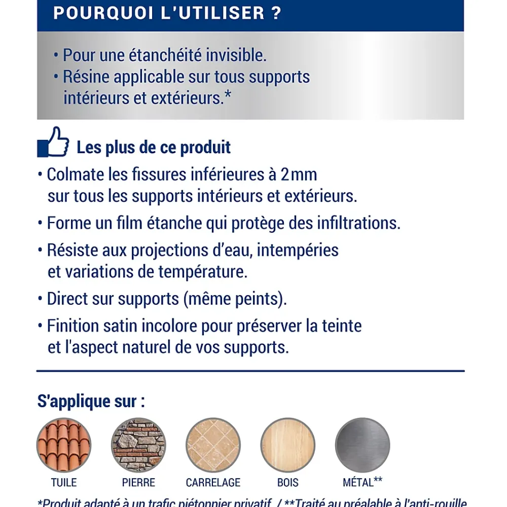 Ripolin Étanchéité invisible tous supports 2L,