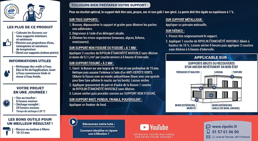 Ripolin Étanchéité invisible tous supports 2L,